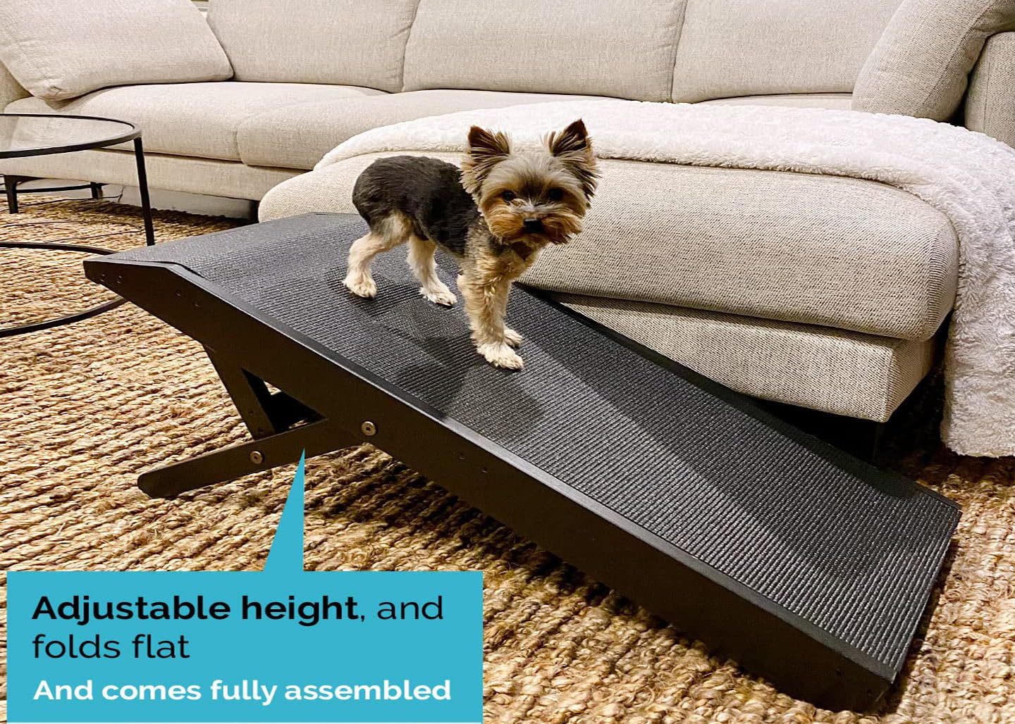 Adjustable Pet Ramp For Bed Small & Large Pets