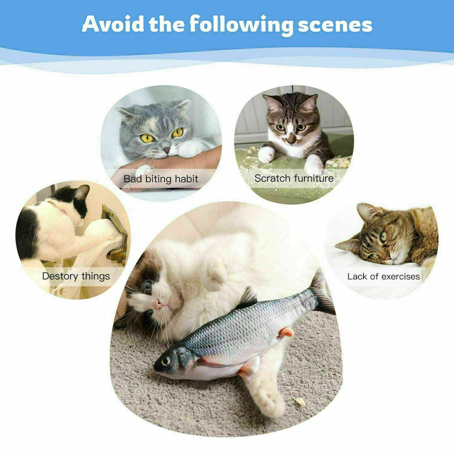 Interactive Electric Fish Cat Toy