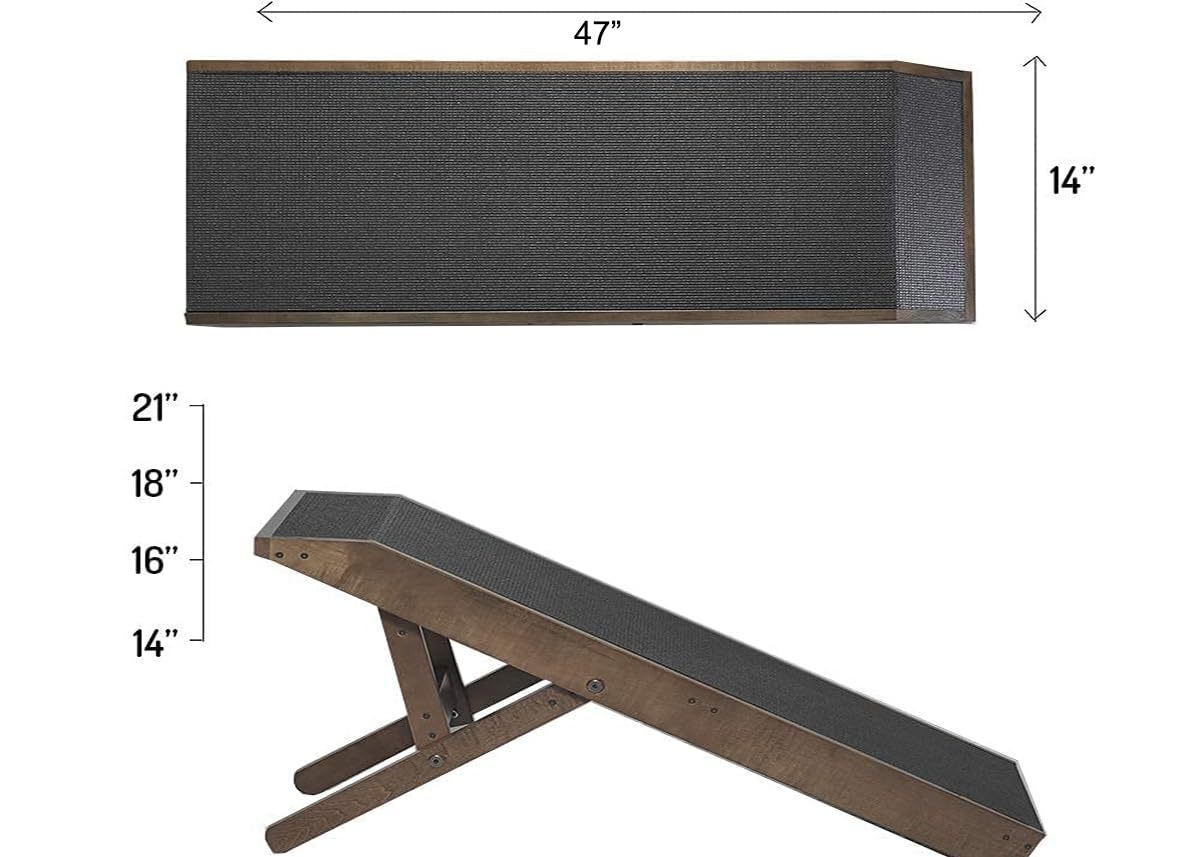 Adjustable Pet Ramp For Bed Small & Large Pets